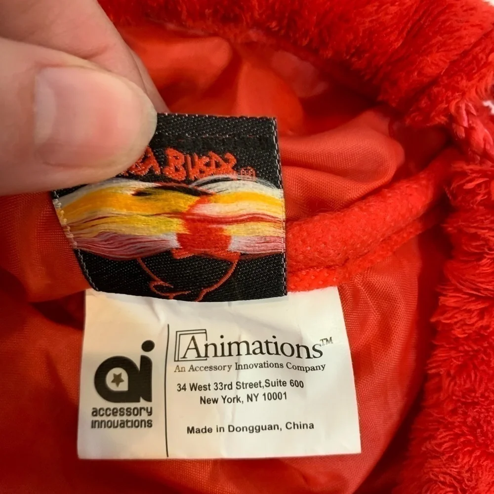 Angry Birds Soft Velvet Velour Drawstring Cinch bag Backpack Tote RED